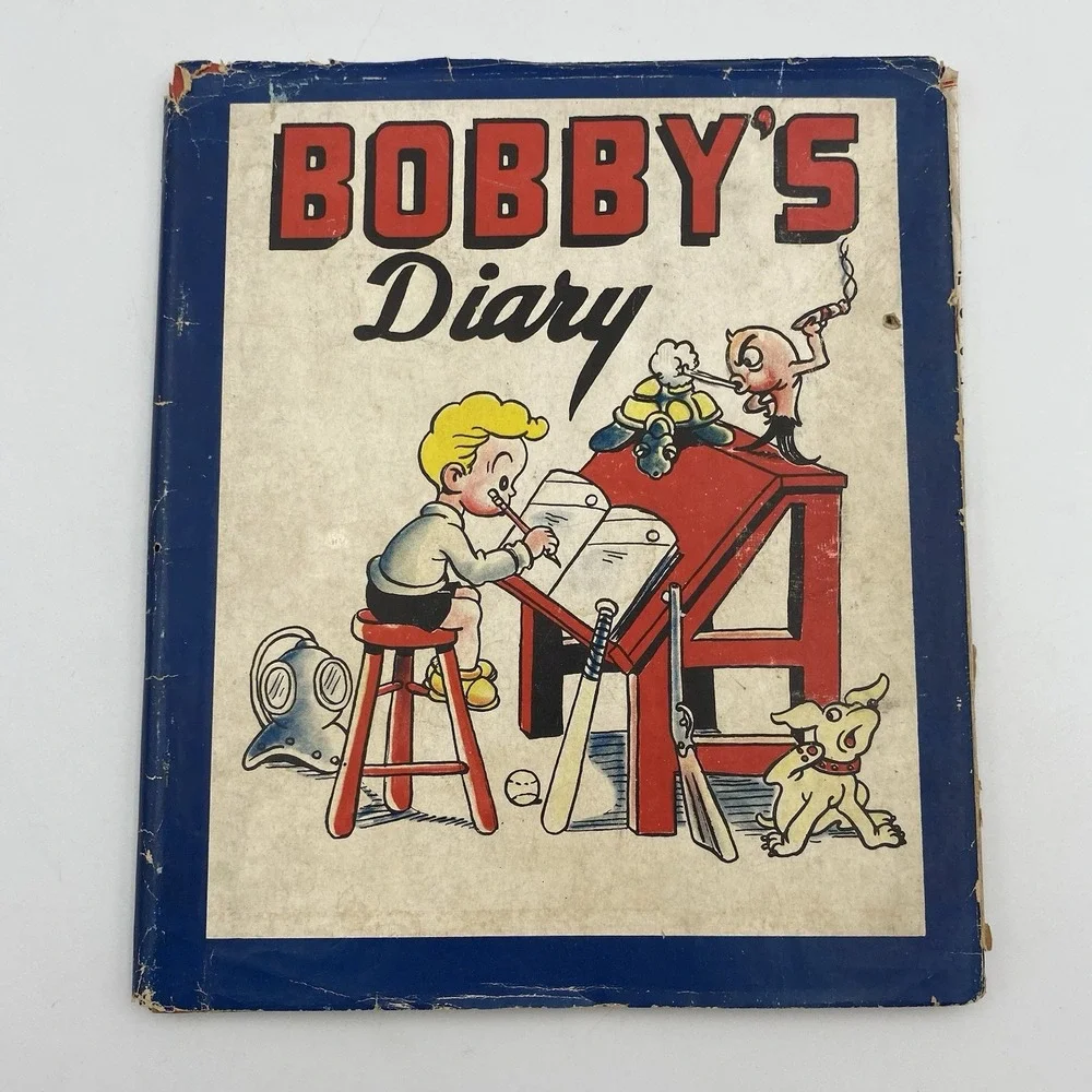 Vintage Bobby's Diary 1st Edition First Print‎ 1944 HC + DJ Children's